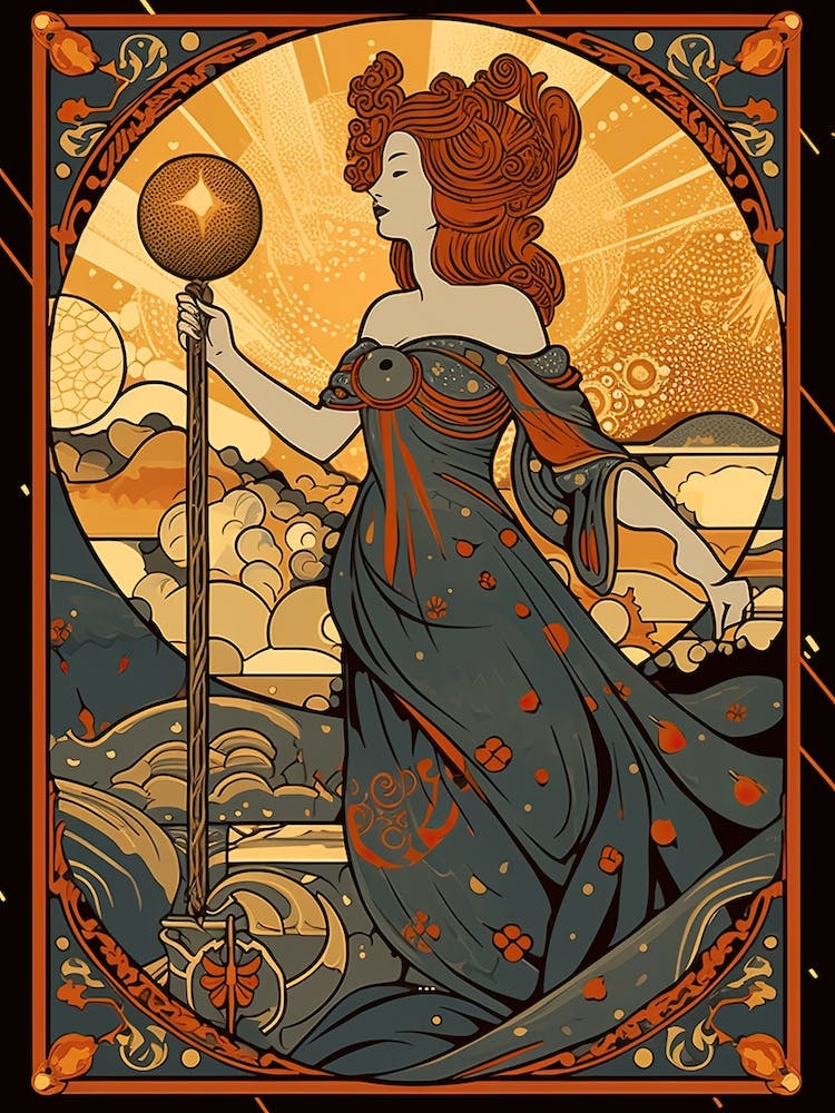 The Empress Tarot Card, Vintage 3