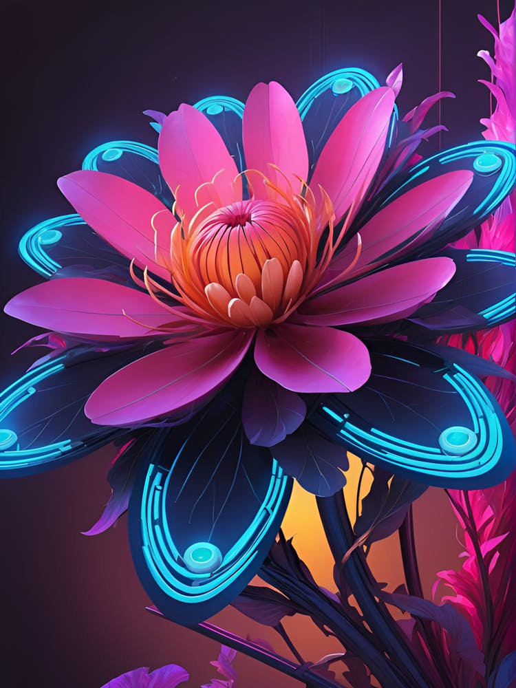 Techno Petals In The Future Garden