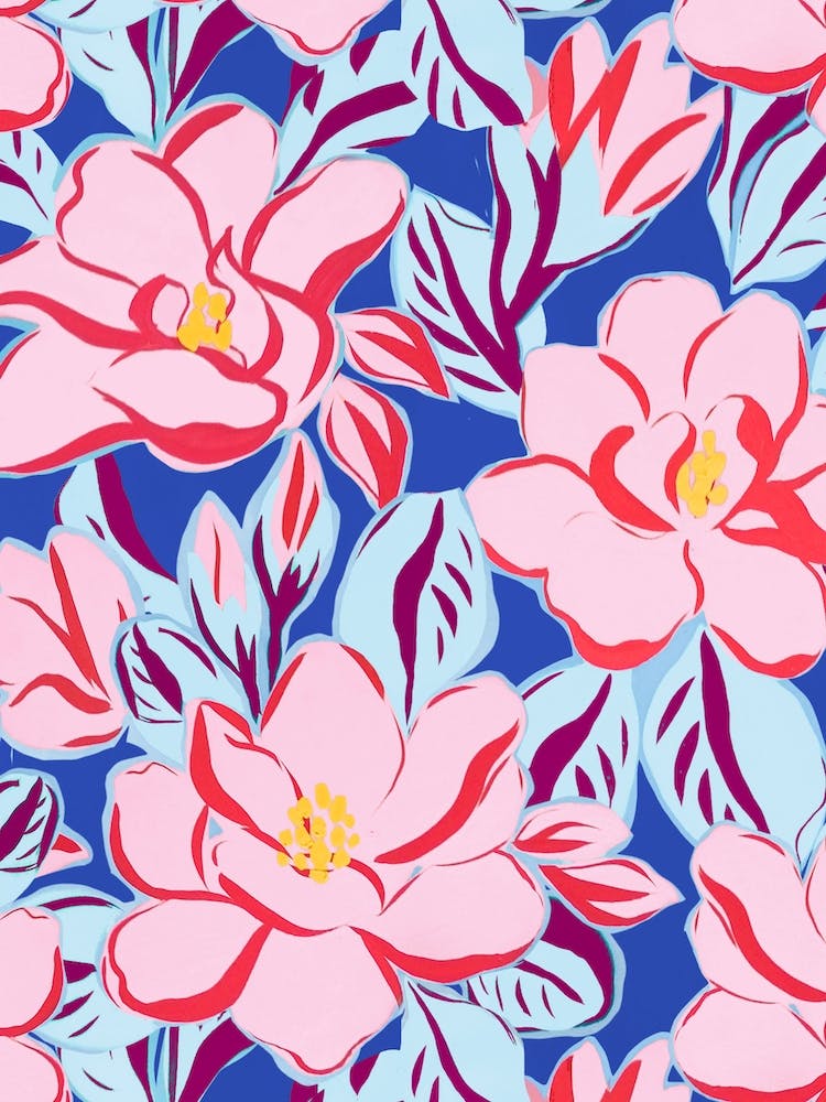 Cobalt Magnolia Pink & Blue