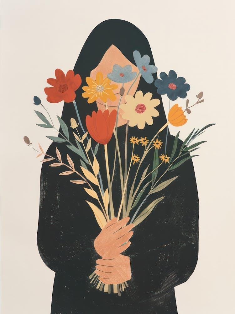 Spring Girl With Wild Flowers 6