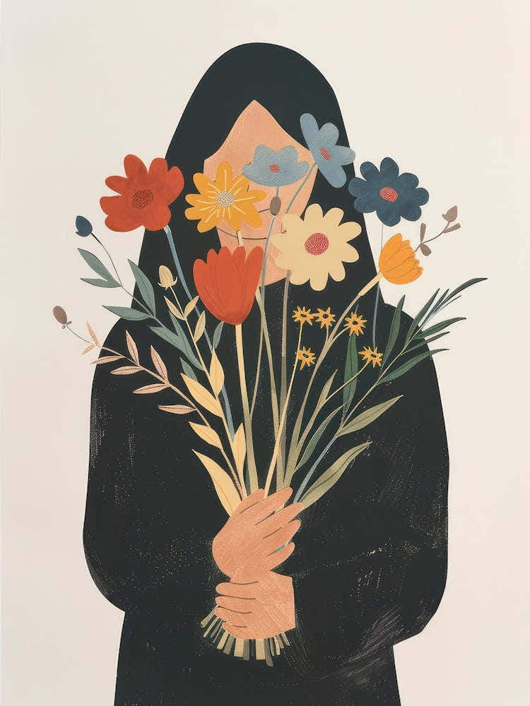 Fille De Printemps Aux Fleurs Sauvages 6