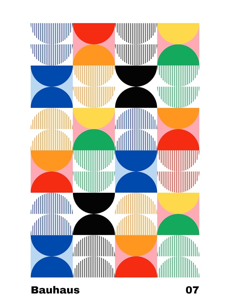 Geometric Bauhaus Poster 7