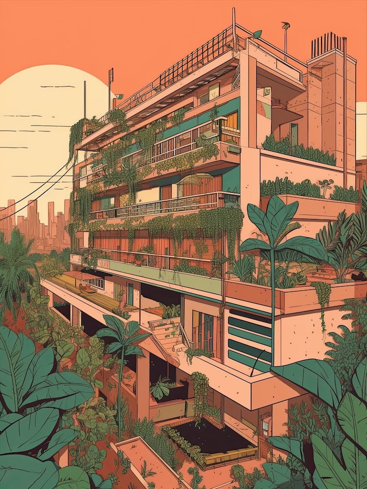 Sao Paulo Brazil Travel Illustration 3