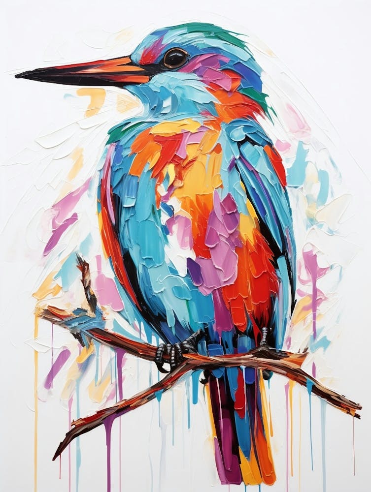 Colourful Bird Painting Kingfisher 3