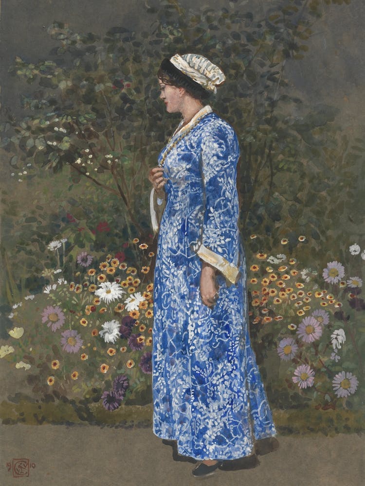 Woman In A Kimono, Walter Crane