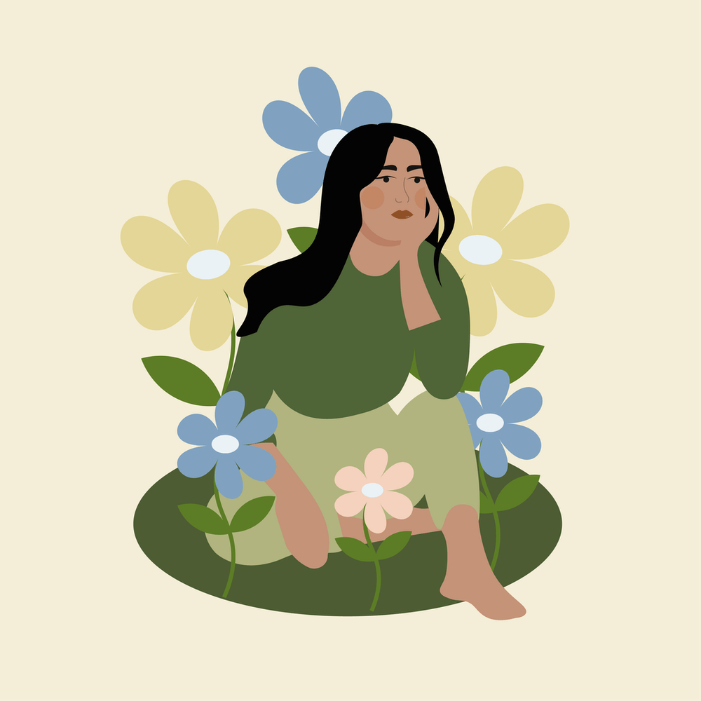 Girl With Flowers