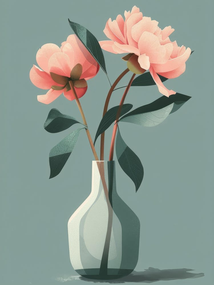 Peonies In A Vase