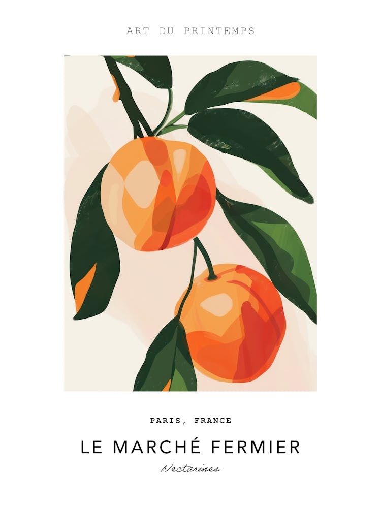 Nectarines Le Marche Fermier Poster 2