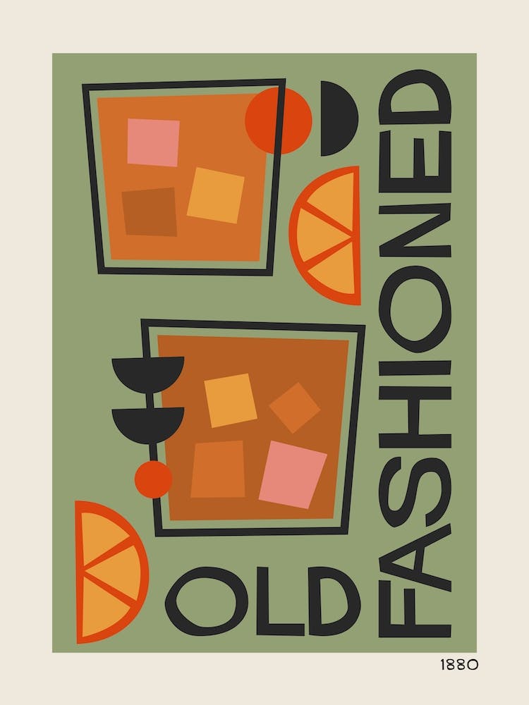 Old Fashioned Retro Cocktail 