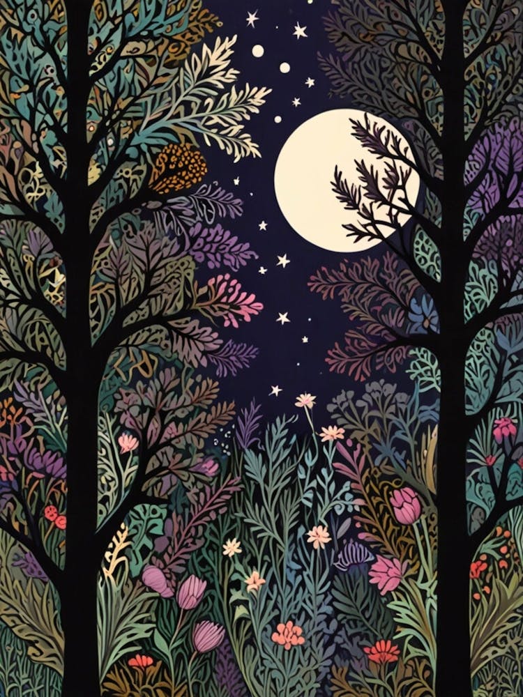 William Morris Night In The Forest 26