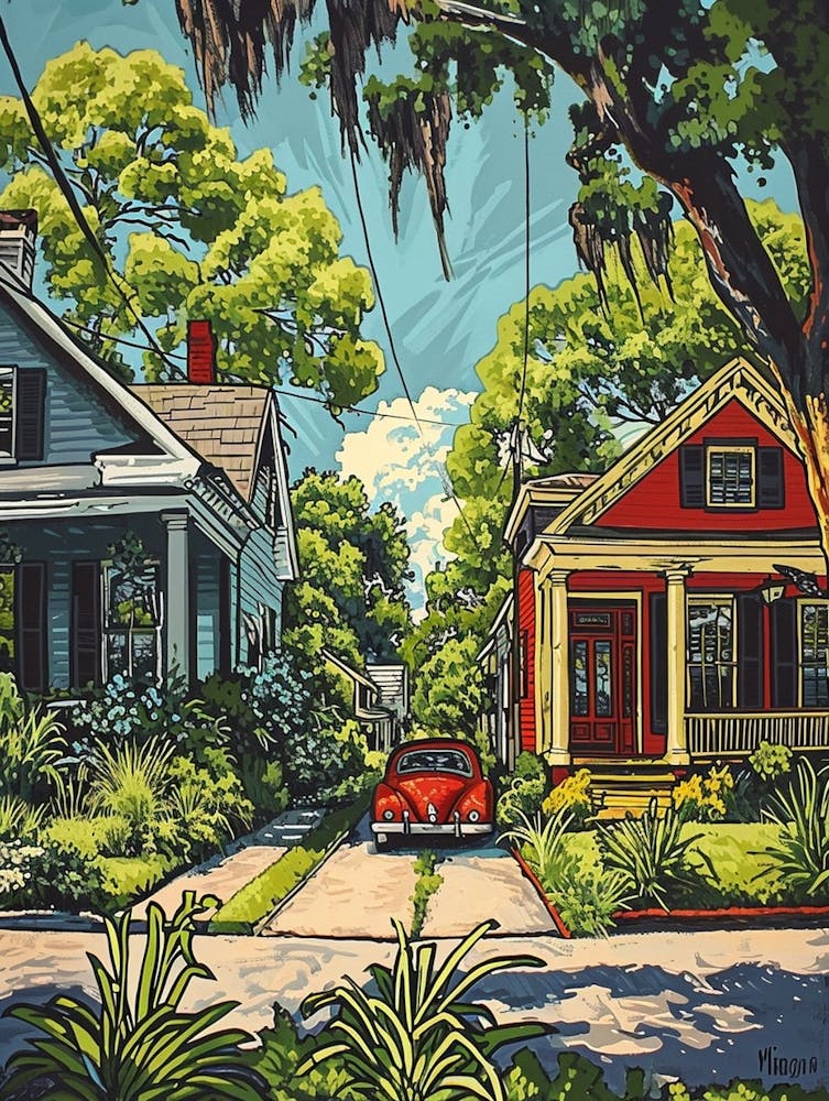 Garden District Retro Pop Art 2