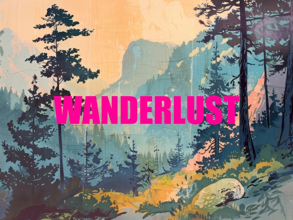  Pink Wanderlust Poster Vintage Woods 2