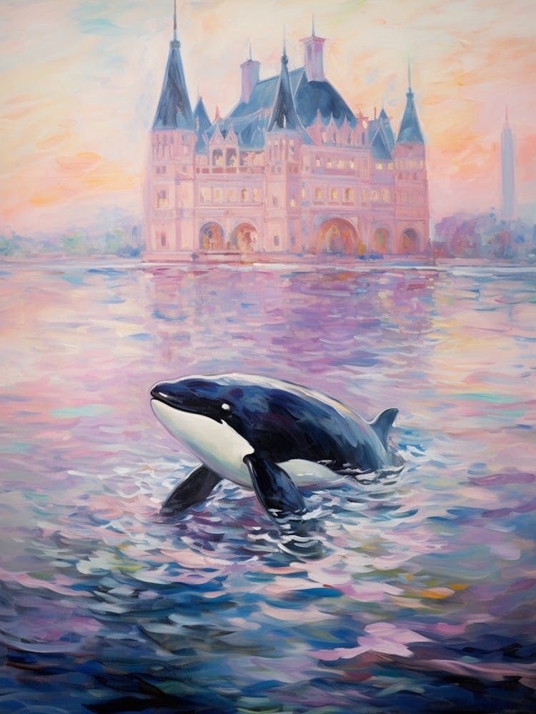 Orca Whale And Castle Pink