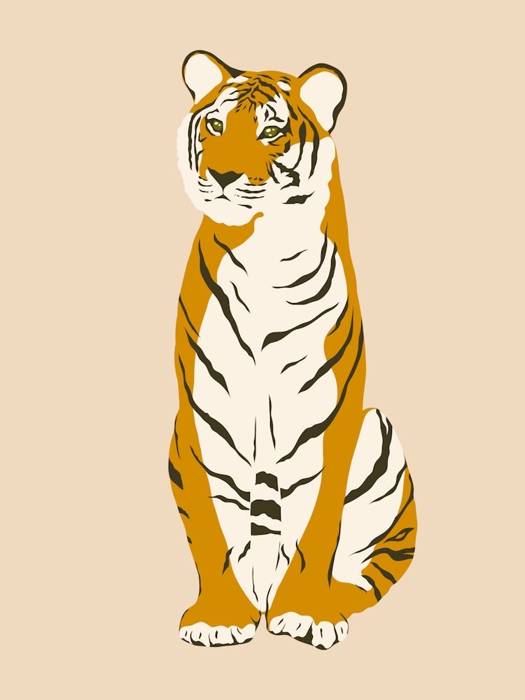 Cute Tiger - Beige