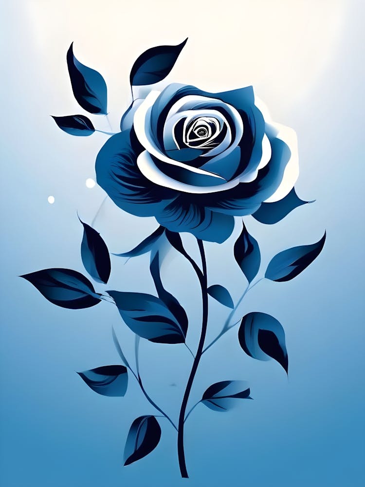 Blaue Rose 4