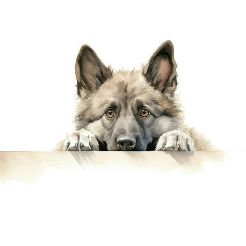 Gemälde eines Deutschen Schäferhundes