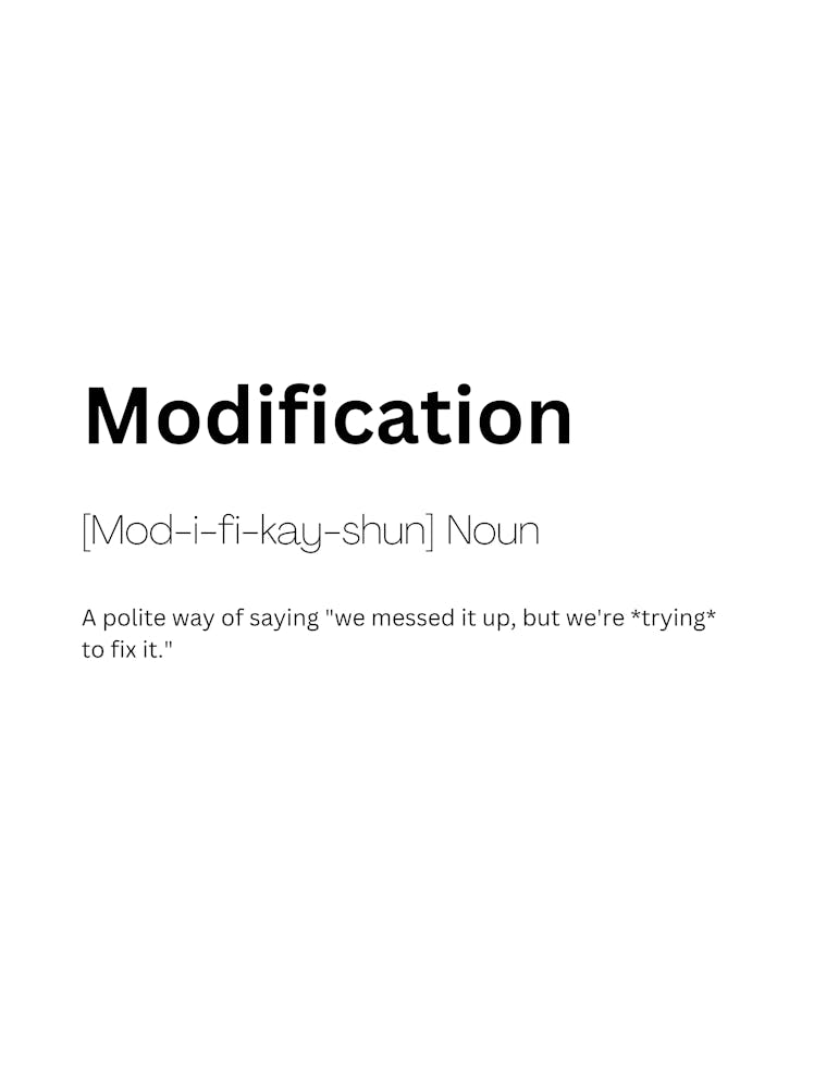 Modification Definition Meaning