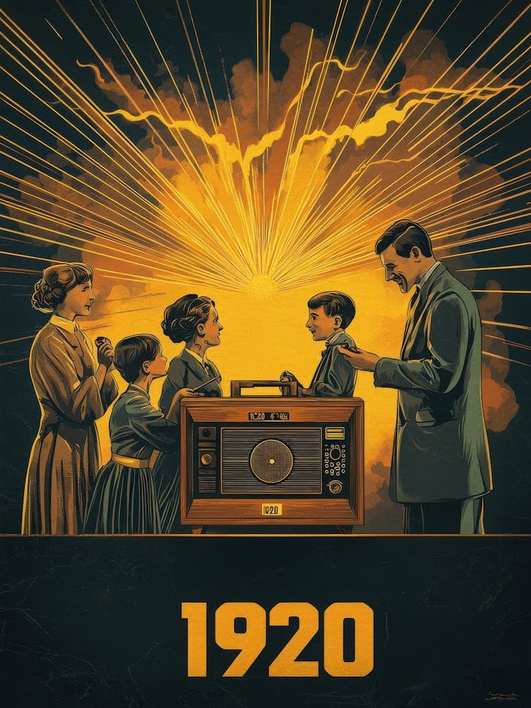 Aihrgdesign A Vintage Poster Celebrating The Rise Of Radio Br 4d2e36c0 30ea 45fd 8c00 7e6b7baebb8f 0