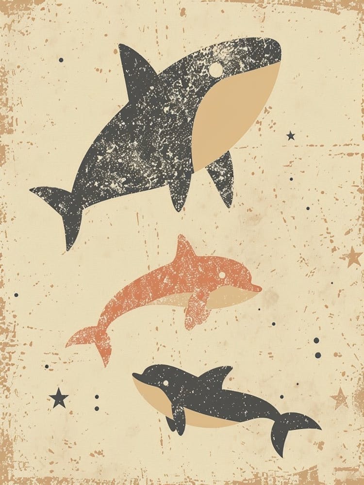 Muted Pastel Marine Animals