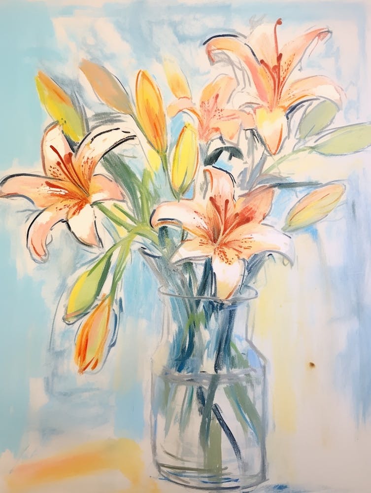 Flower Painting Fauvist Style Lily