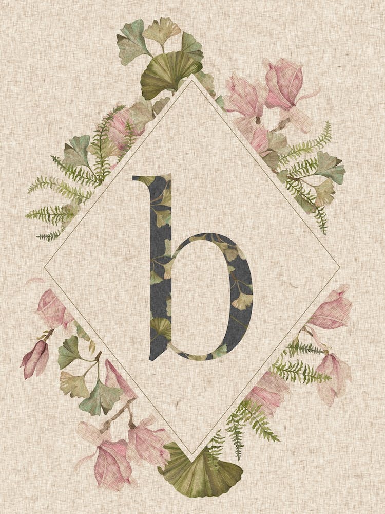 Florales Monogramm B