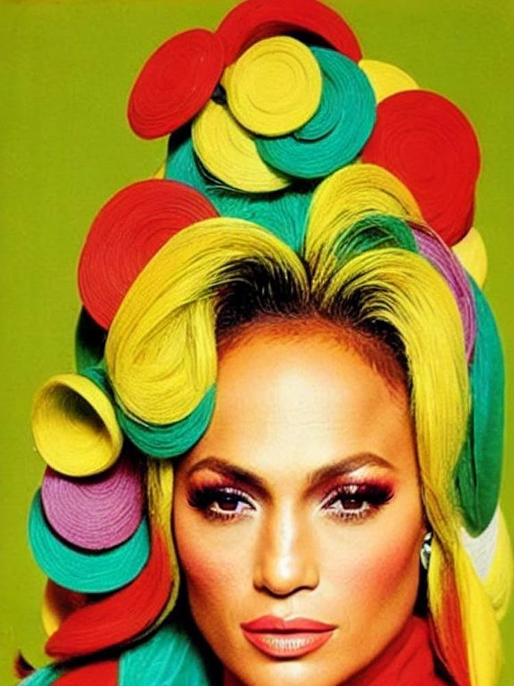 Jennifer Lopez Pop Art Coloré