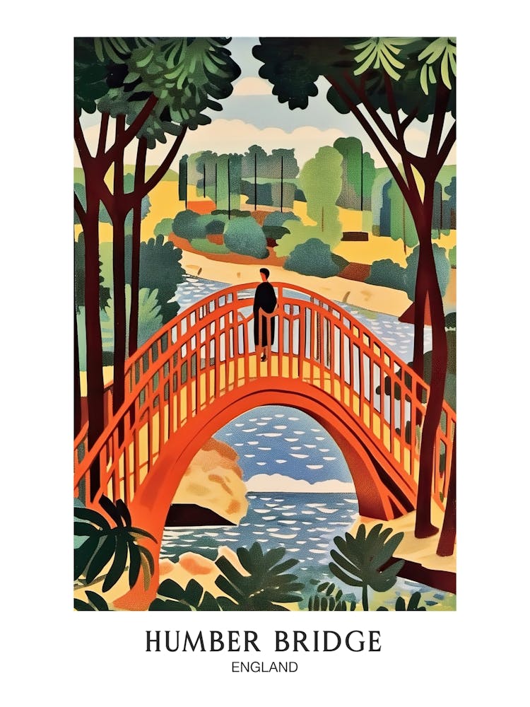 Iron Bridge England Colourful 3 Travel Poster