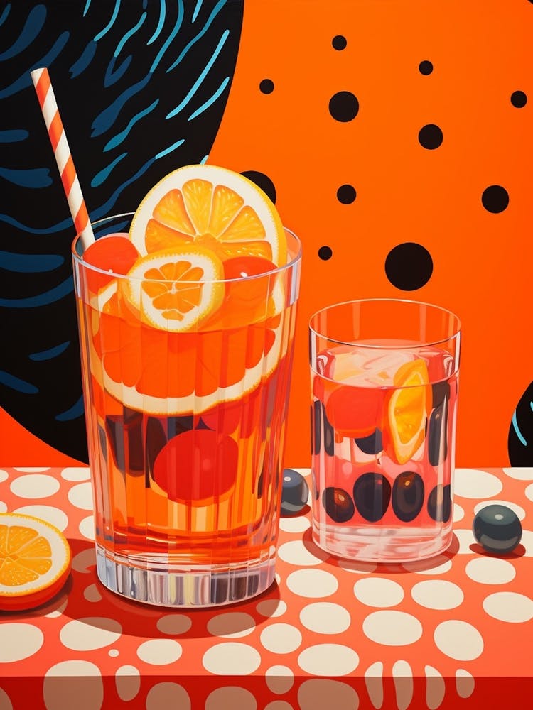 Orange Cocktails Pop Art Inspired 1
