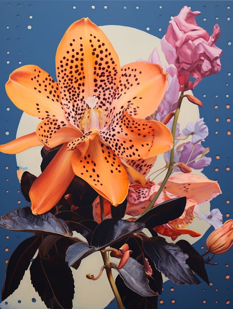 Surreal Florals Larkspur 2 Flower Painting