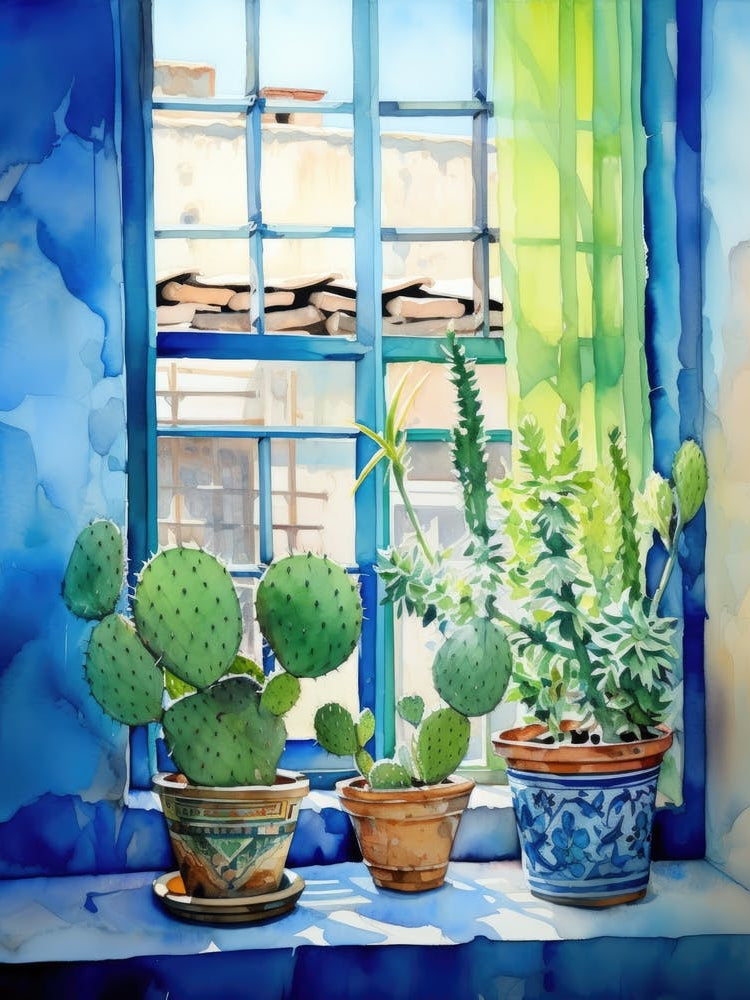Cactus On Window Sill