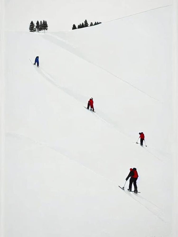 Falls Creek, Australia Minimal Skiing Poster