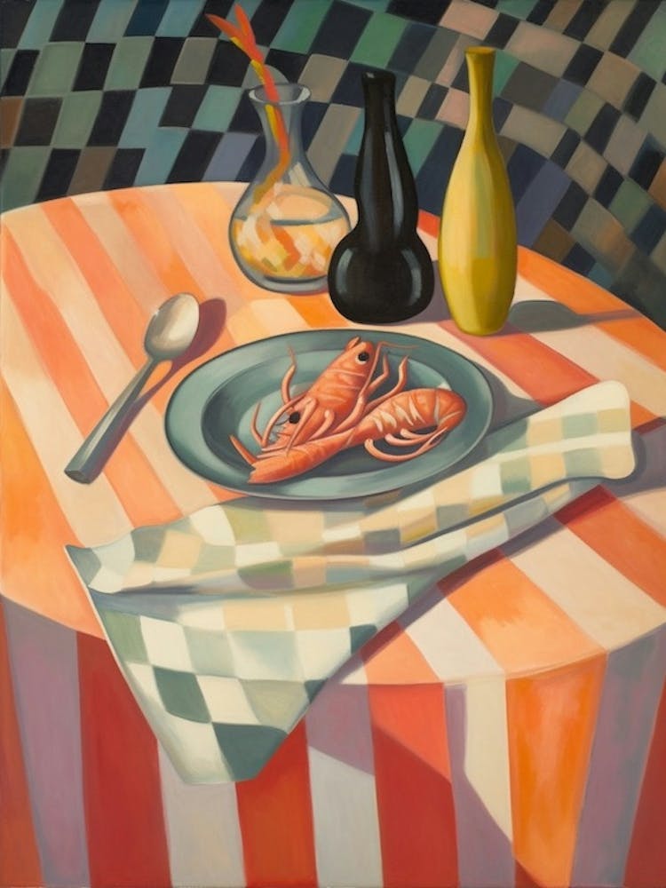 Shrimp 3 Still Life Painting