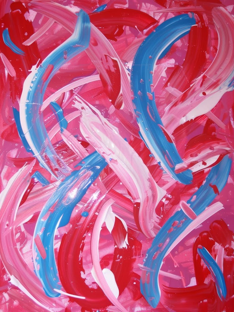Pink And Blue Swirls