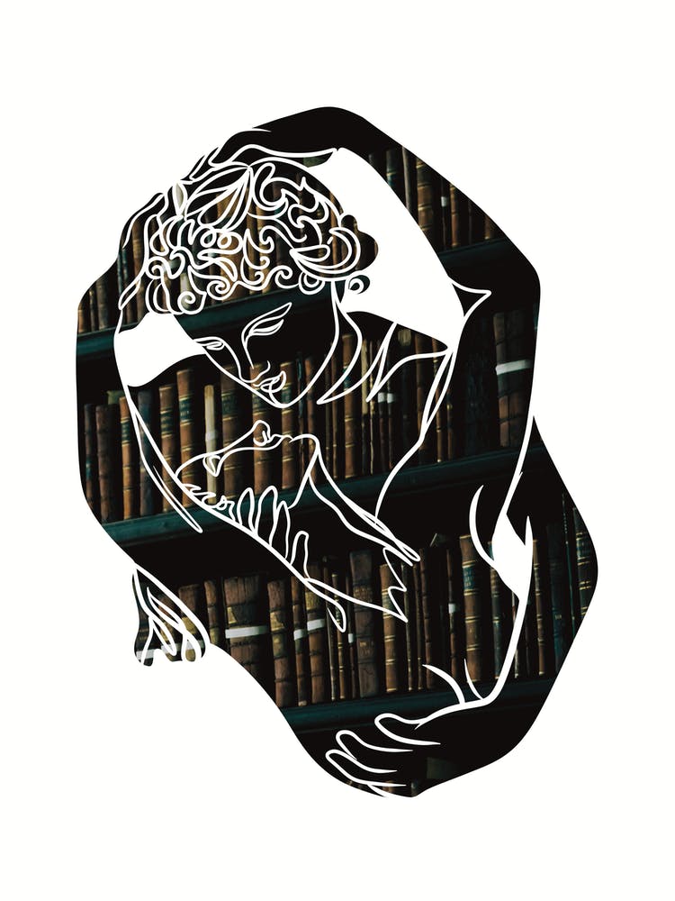 Psyche's Love Cupid Statue Dark Academia 1