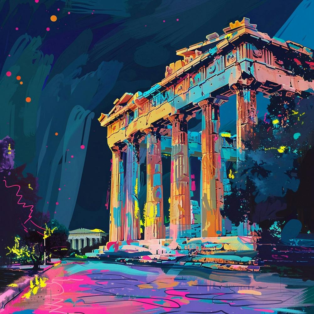 Ein Tempel des Olympischen Zeus in Athen Expressiver S 1720009638 1