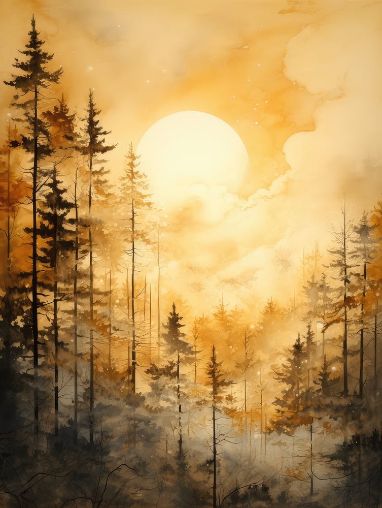 Sunset In The Forest 8
