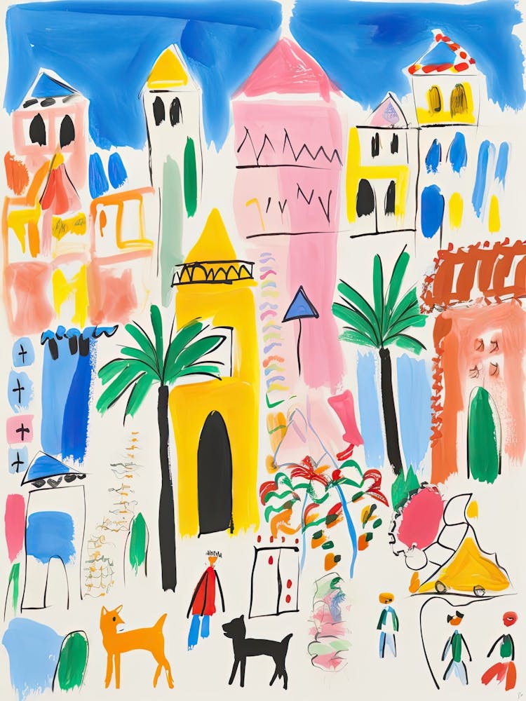 Cairo, Dreamy Storybook Illustration 2
