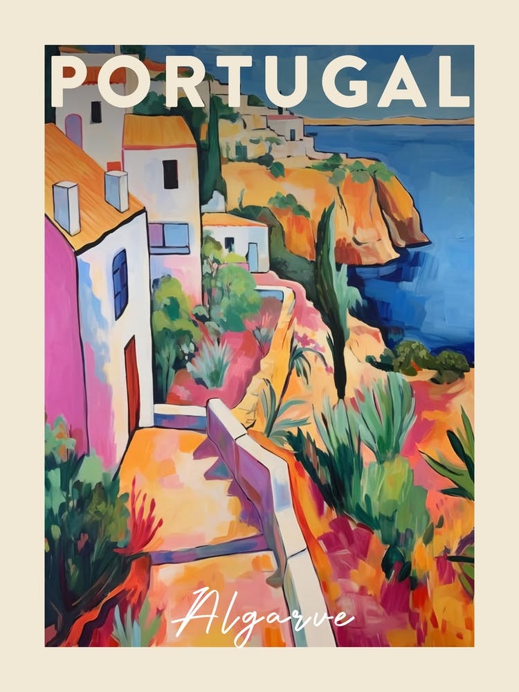 Algarve Portugal 3 Fauvist Painting Poster