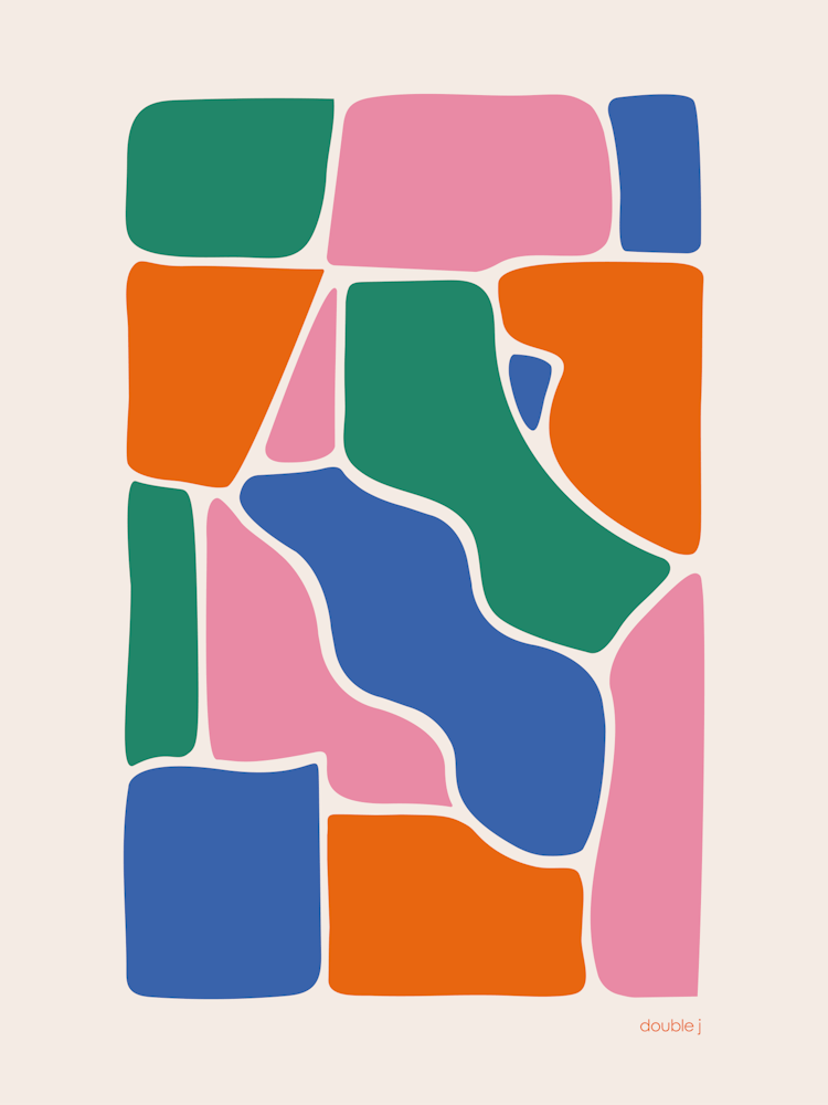 Solid Fluid Multicoloured Original Bright Abstract