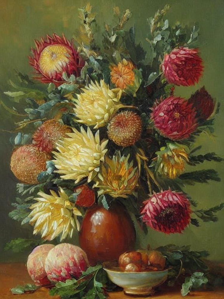 Proteas Painting 1 Flower
