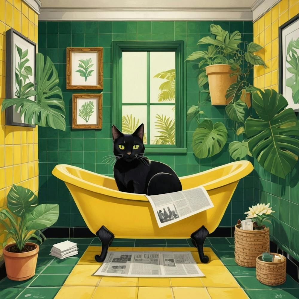 Cat In Bathtub 4