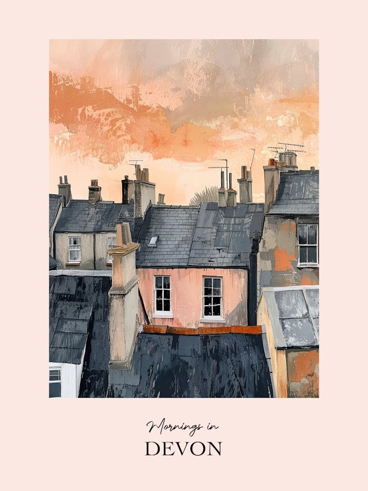 Mornings In Devon Rooftops Morning Skyline 2