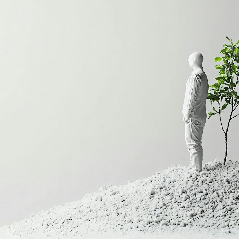 Portrait Of A Man With A Tree