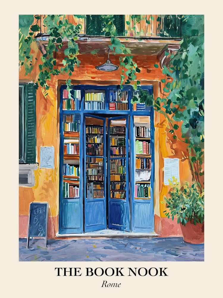 Rome Book Nook Bookshop 3 Poster
