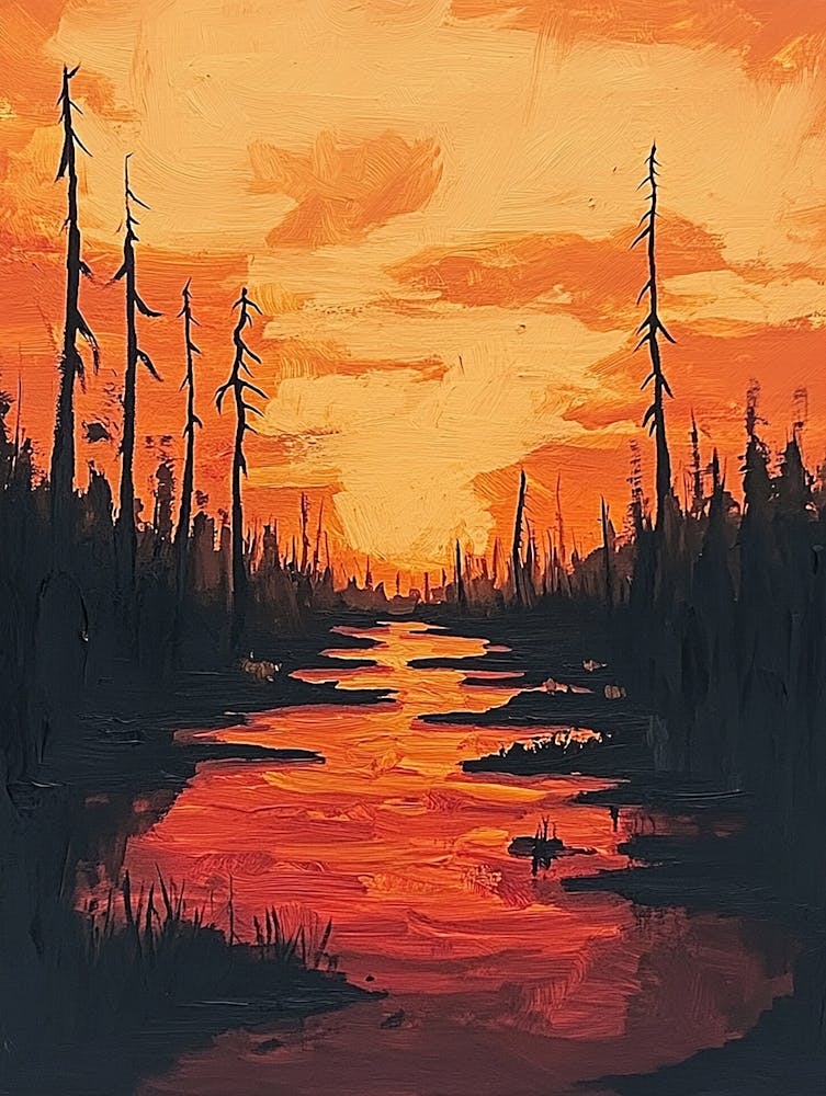 Sunset In The Woods