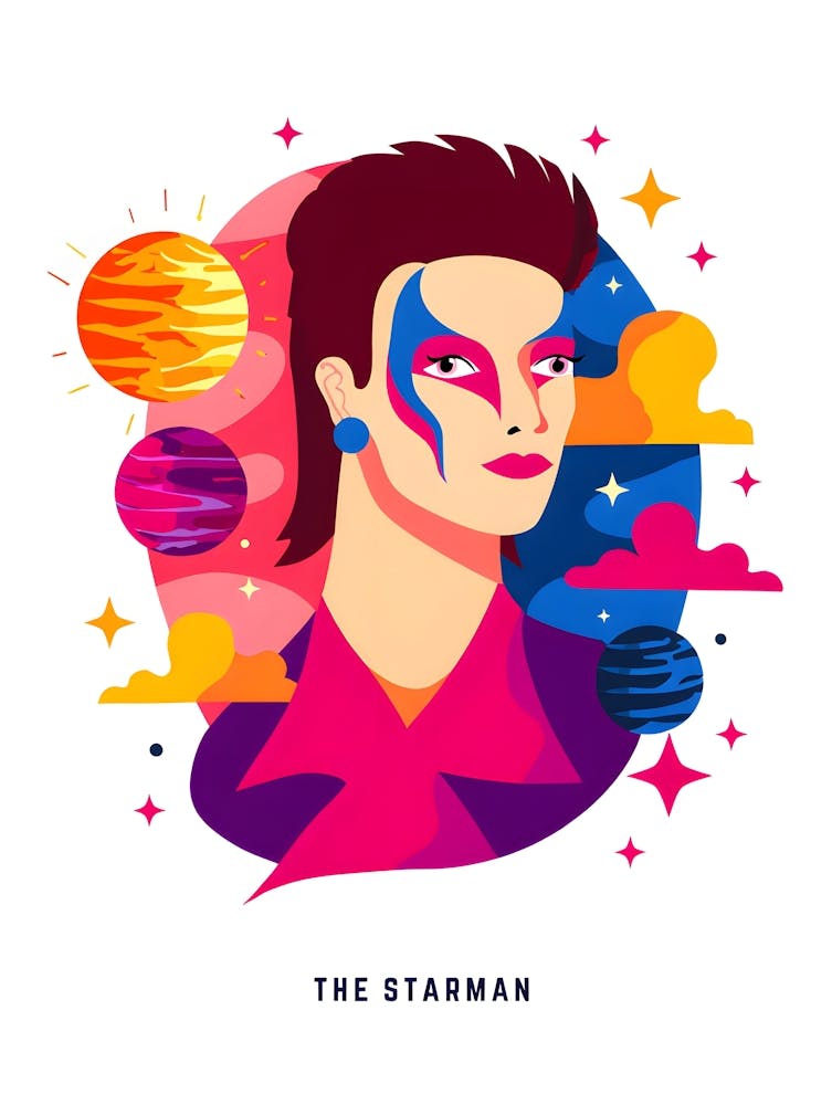 Celestial Starman: David Bowie Tribute Wall