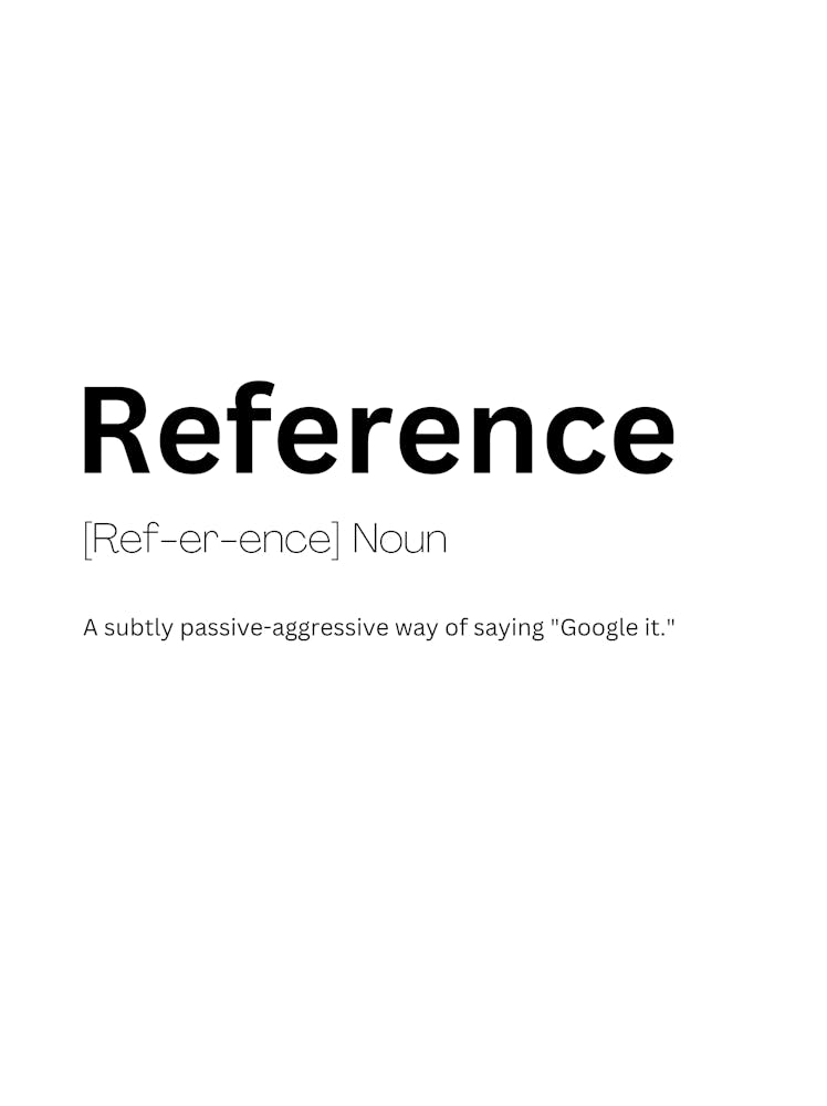 Reference Definition Meaning