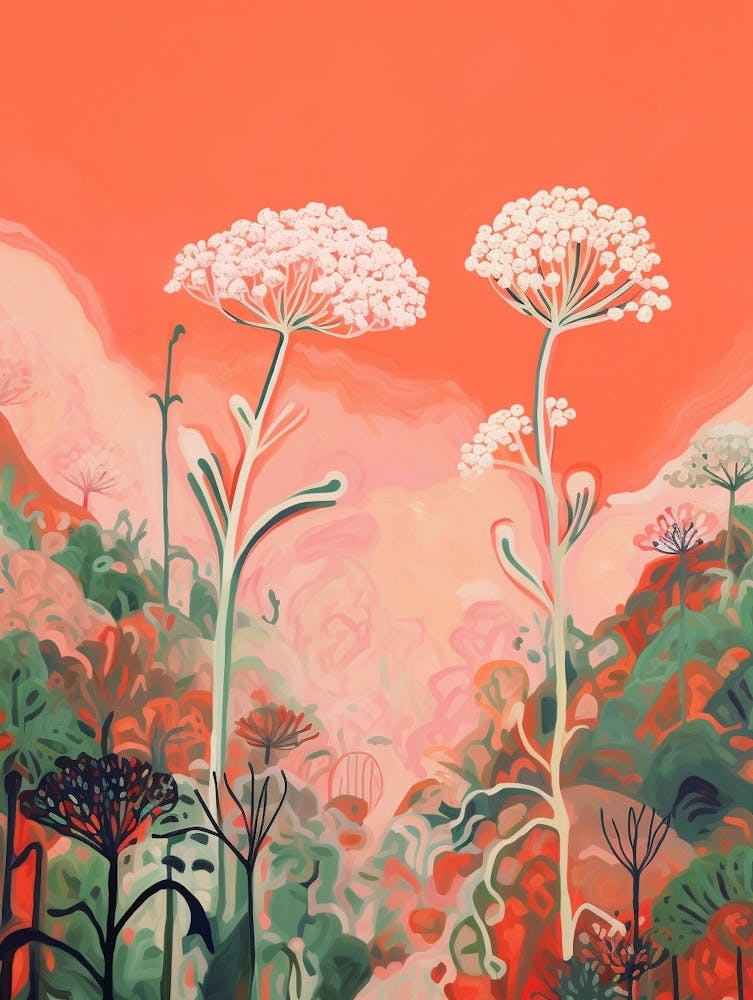 Boho Wildflower Painting Queen Annes Lace 1
