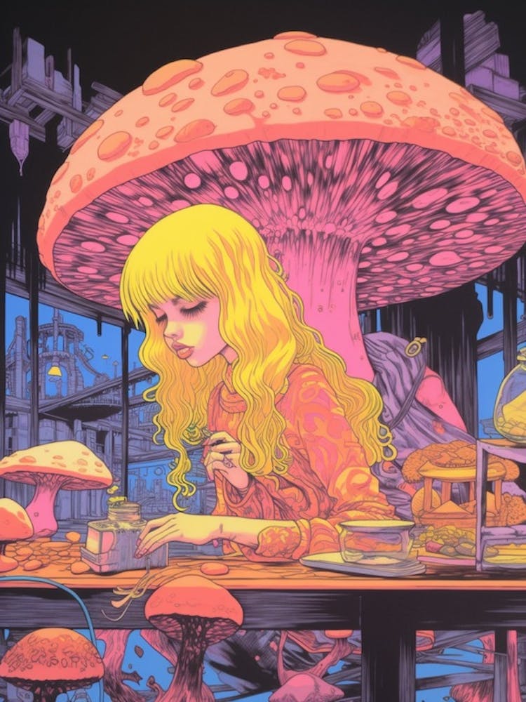 Mushroom Girl Surreal 4