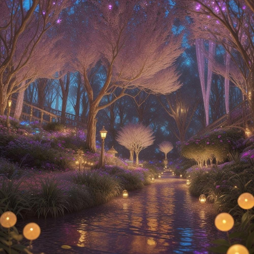 Fairytale Forest At Night